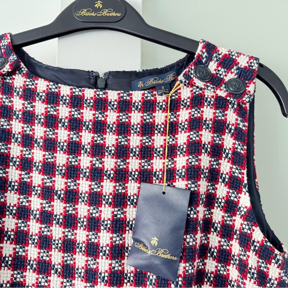 Brooks Brothers Cotton Blend Boucle Shift Dress - Picture 5 of 6